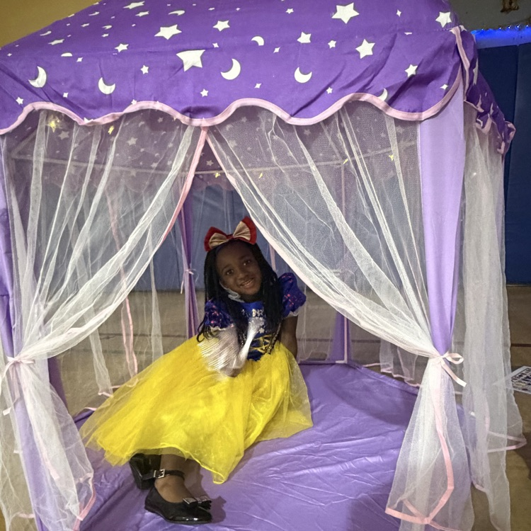 students at halloween event