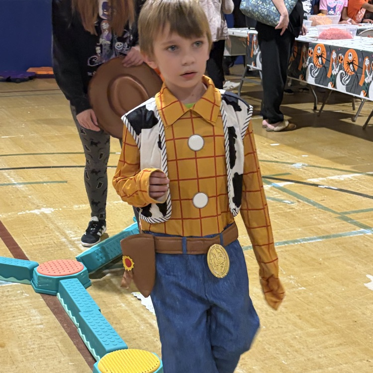 students at halloween event