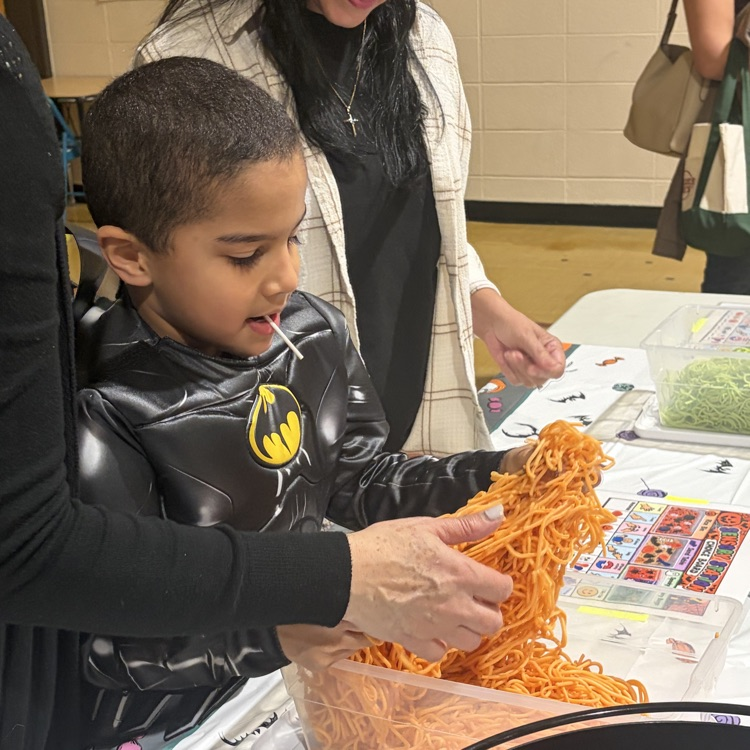 students at halloween event
