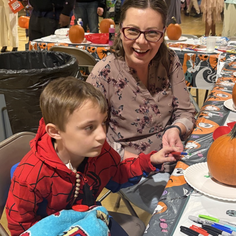 students at halloween event