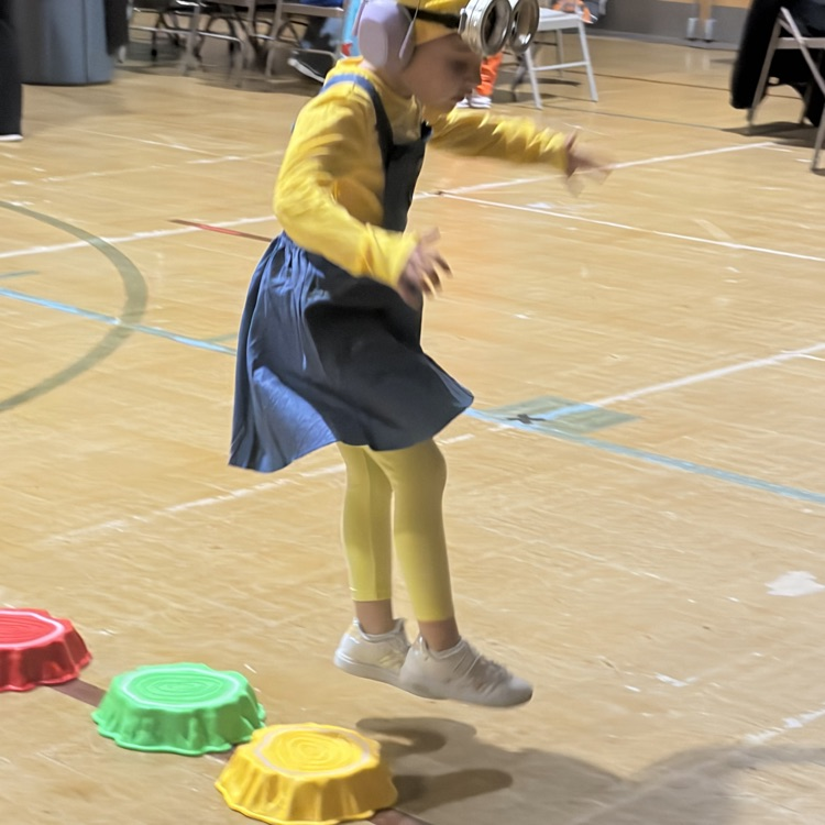 students at halloween event
