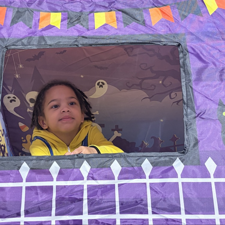 students at halloween event