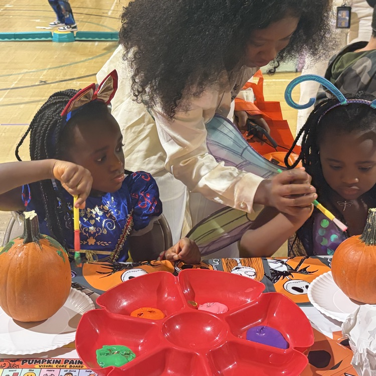 student at halloween event