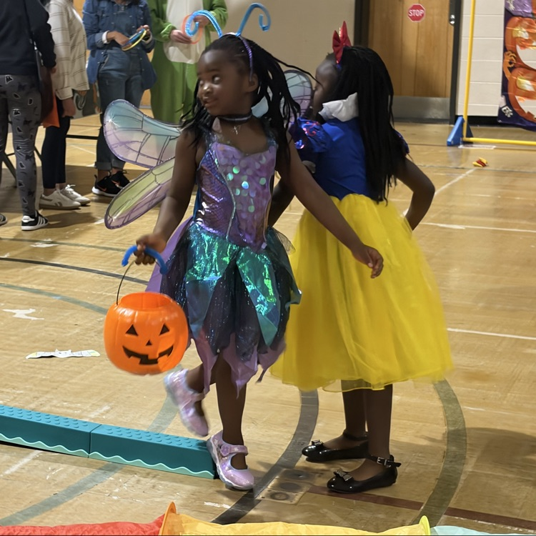 students at halloween event