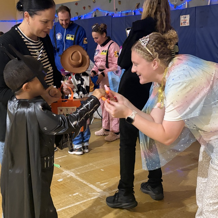student at halloween event