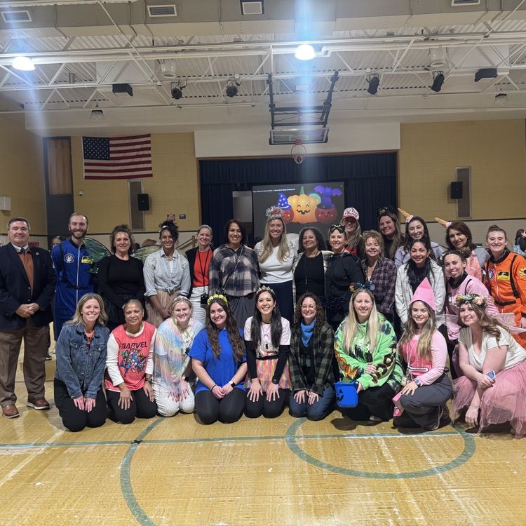 Photo of staff at halloween event