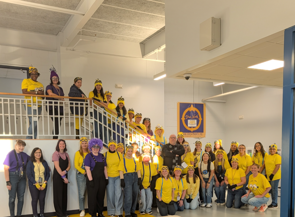 Staff dressed as minions