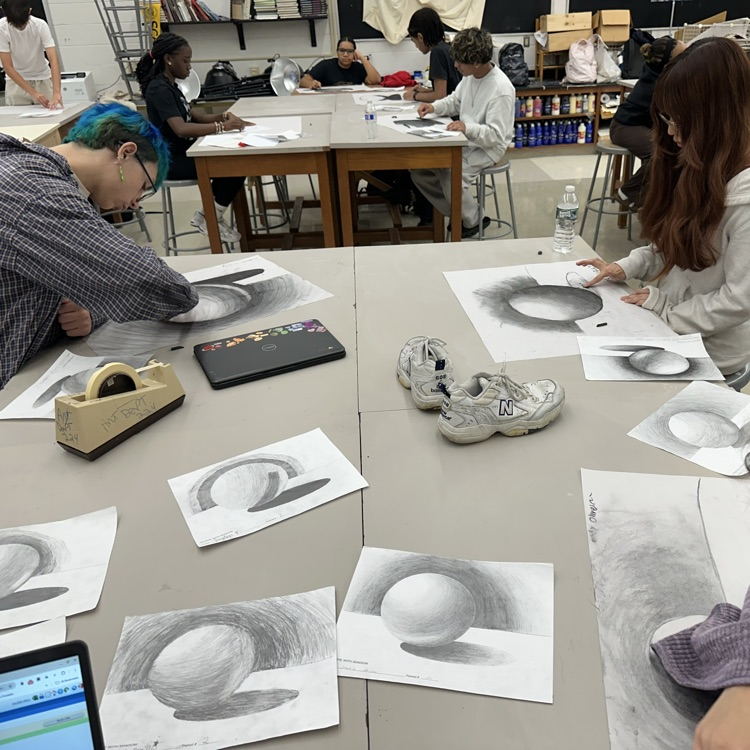 Art students learning to draw!
