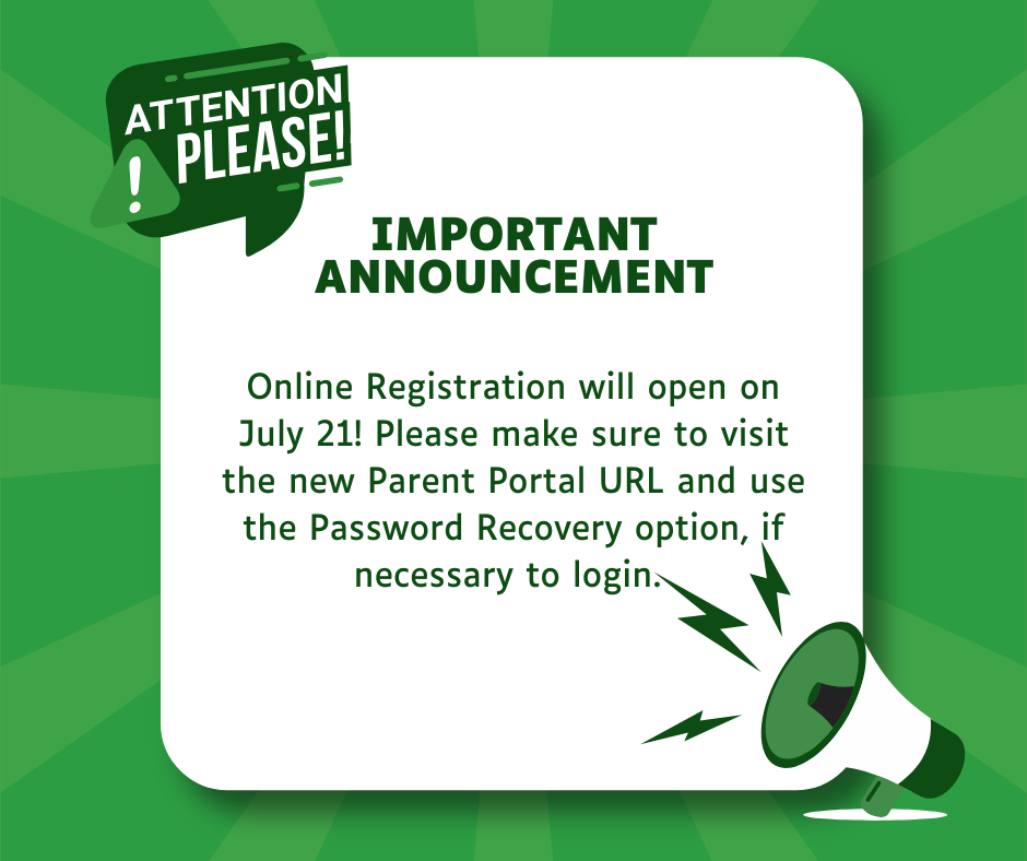 Online Registration Announcement
