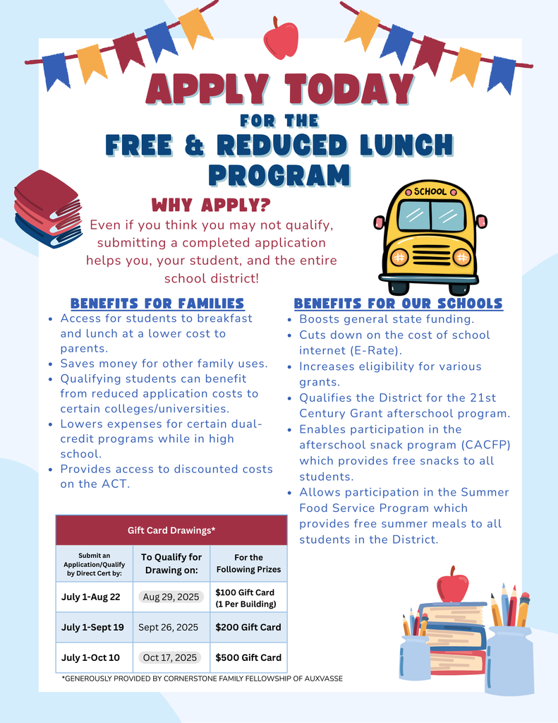 Free and Reduced Lunch Flyer
