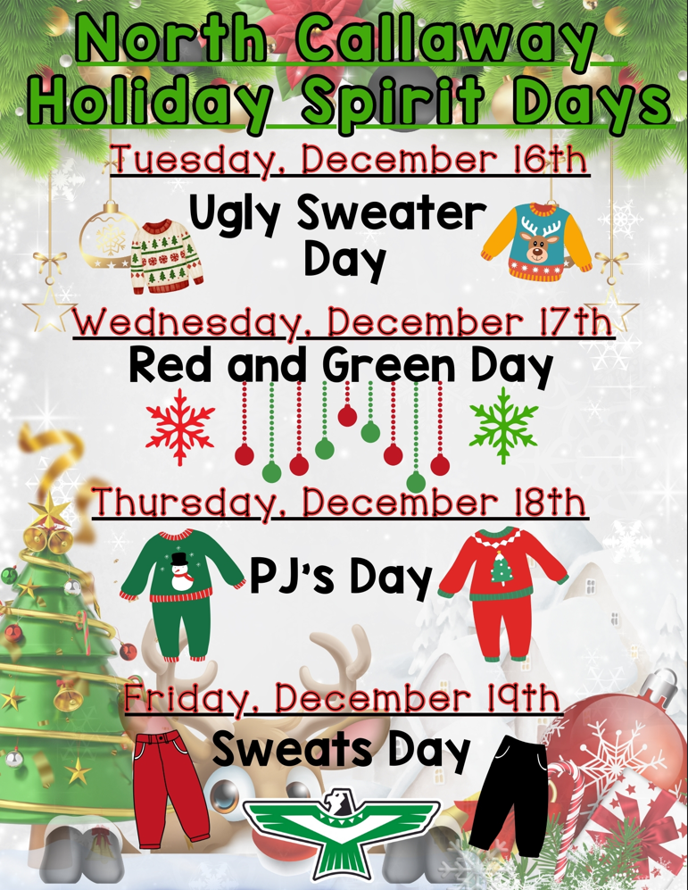 Holiday Spirit Days Flyer
