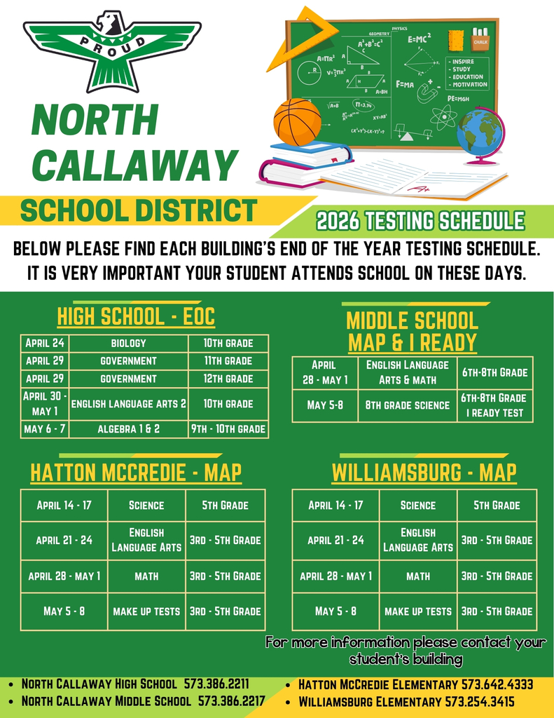 MAP Testing Schedule