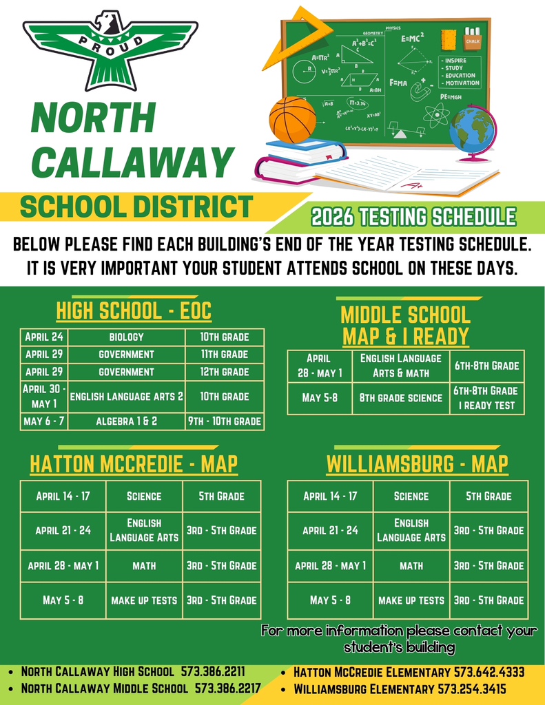 MAP Testing Schedule