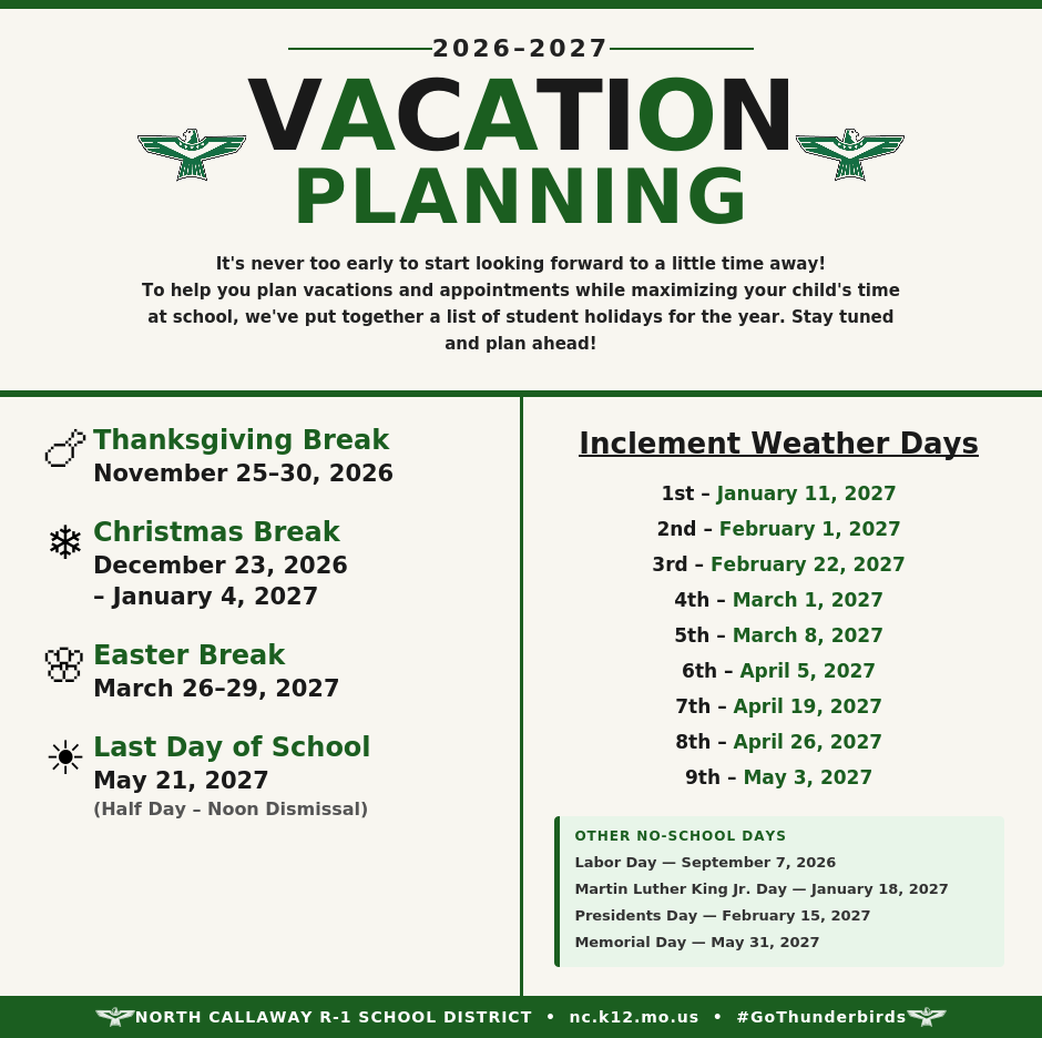 Vacation Planning Flyer