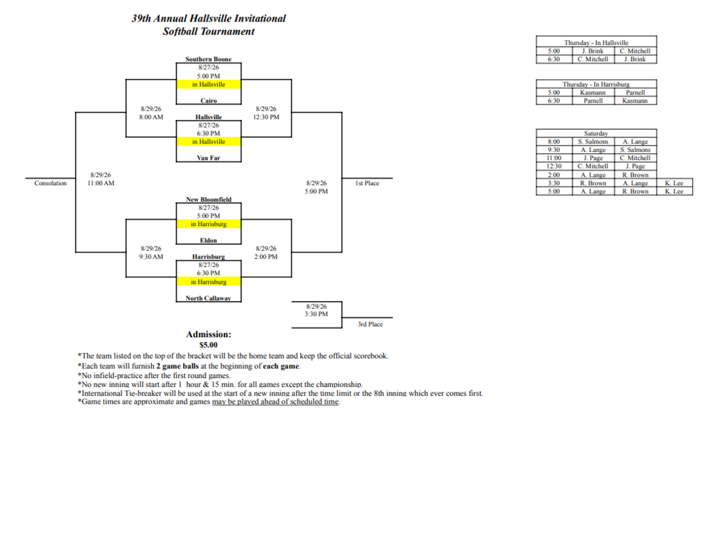 Hallsville Softball Tournament
