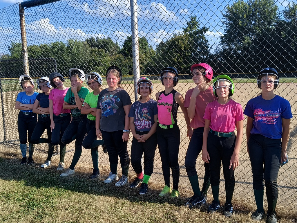 Middle School softball team at practice