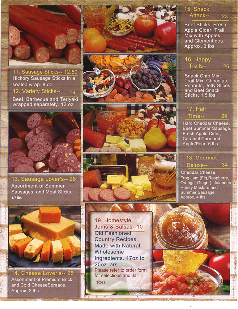 graphic with photos of food items and information