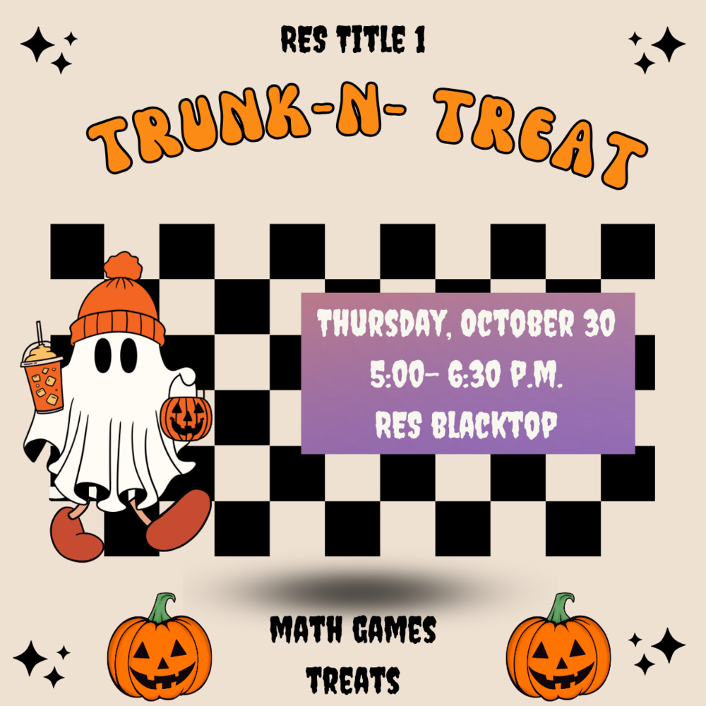 graphic with Halloween clipart and truck -n- treat information on Thursday, October 30