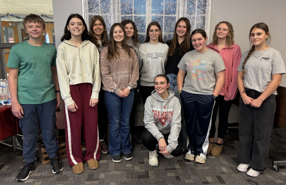 students standing in a group