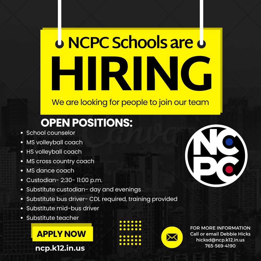 graphic with information for current employment opportunities