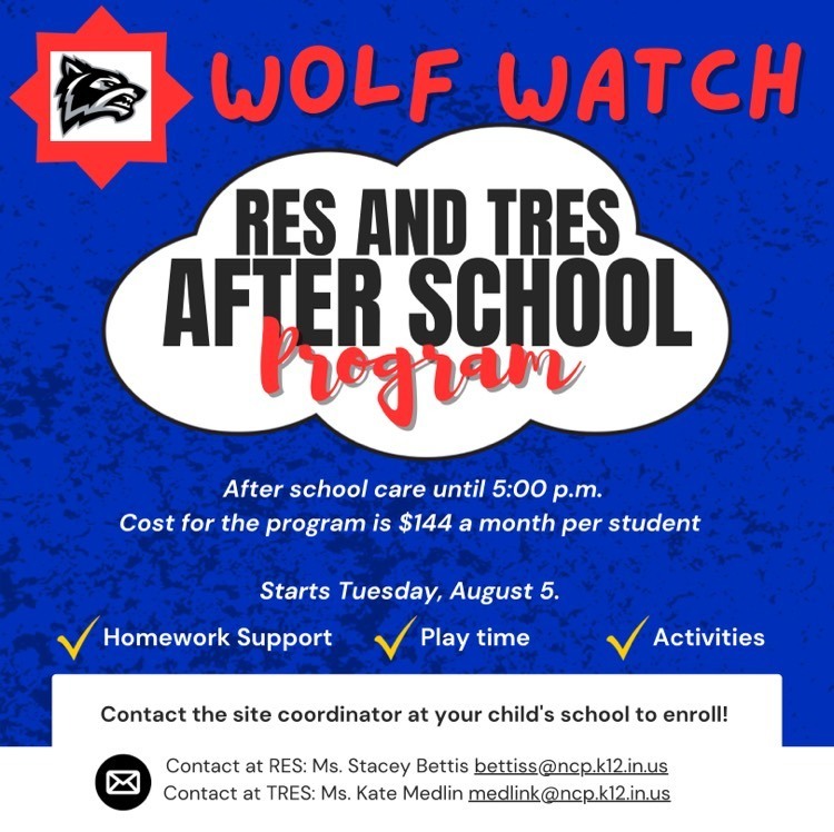 graphic telling about Wolf Watch after school care