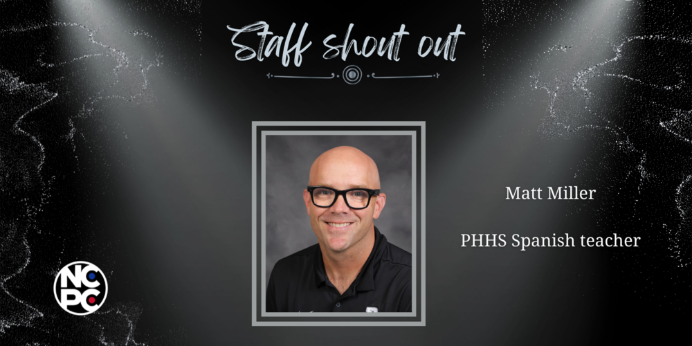 graphic for the Staff Shout out recognizing Matt Miller