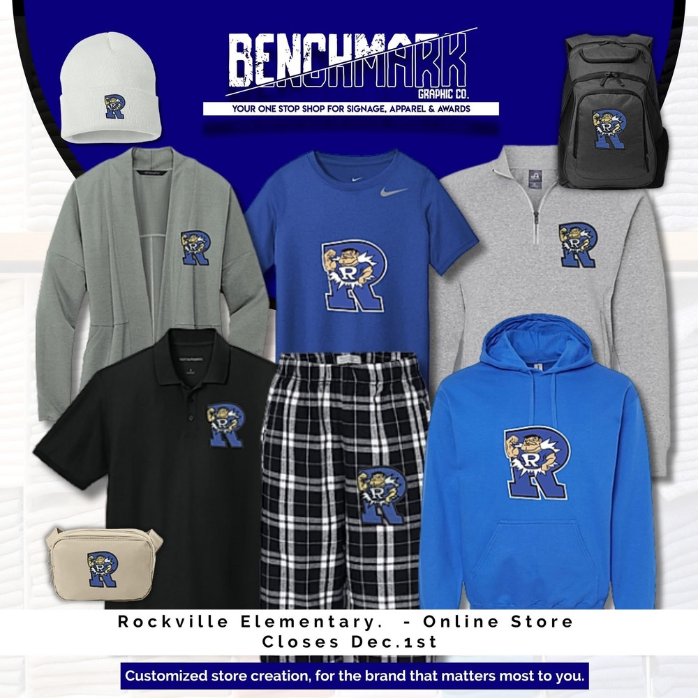 graphic with Rox sweatshirts, hats and other gear