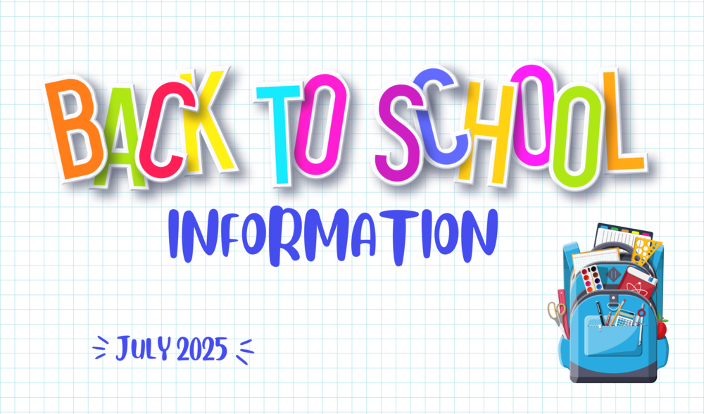 back to school information graphic