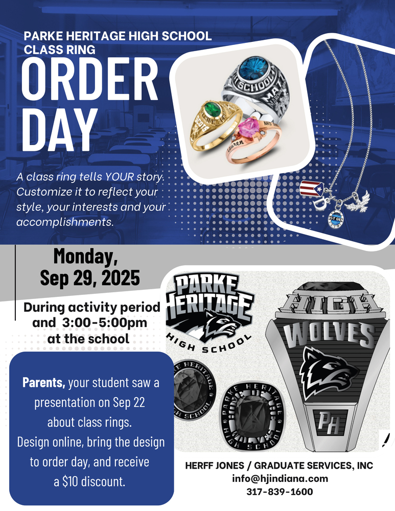 graphic with information for freshmen class rings