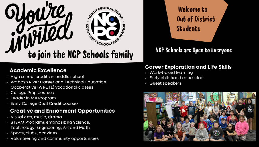 graphic inviting out of district students to enroll
