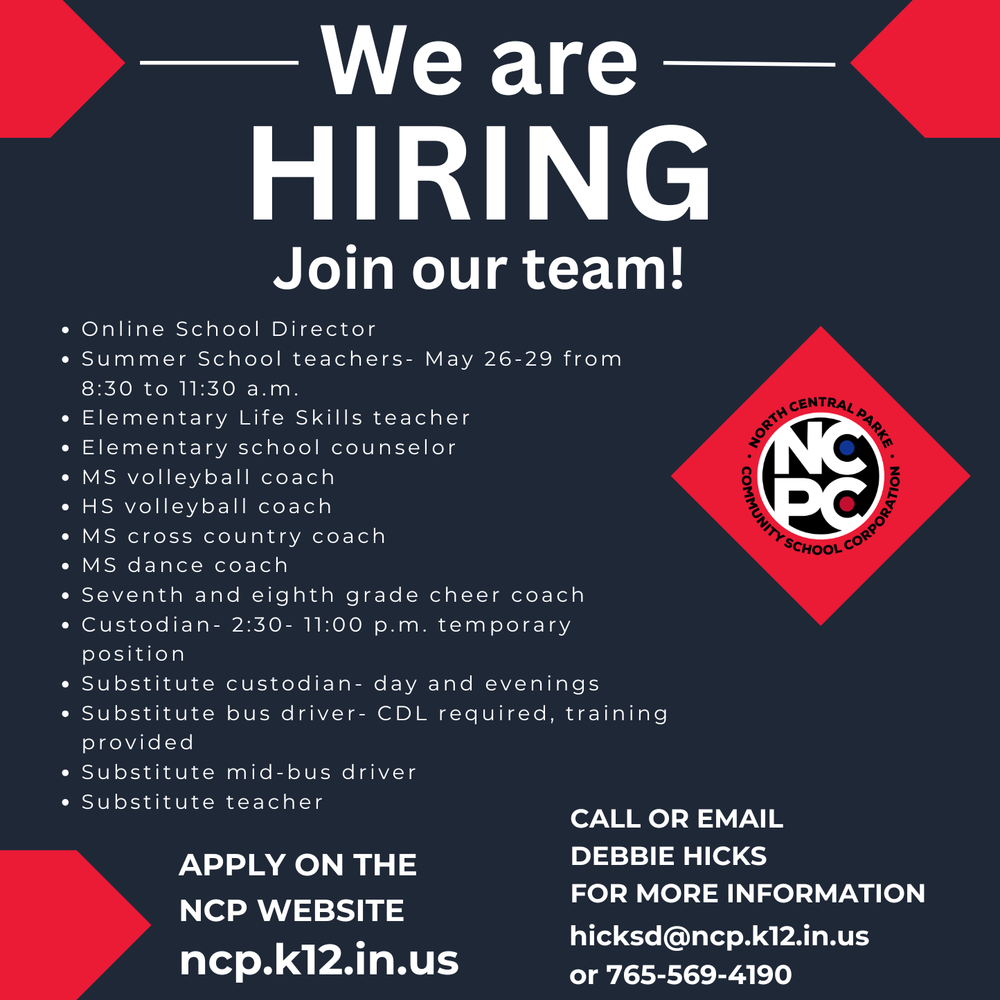 graphic with the NCPC logo and job opportunities information