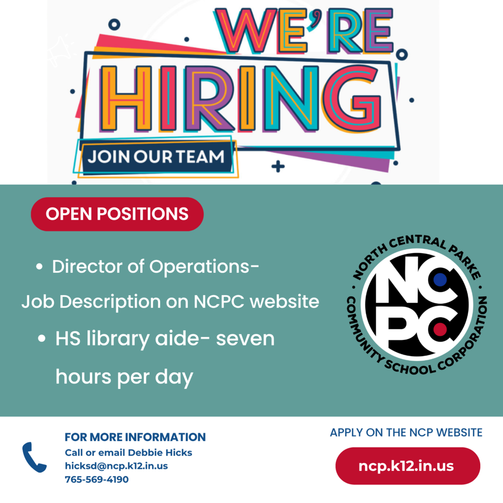 graphic with information for current job openings