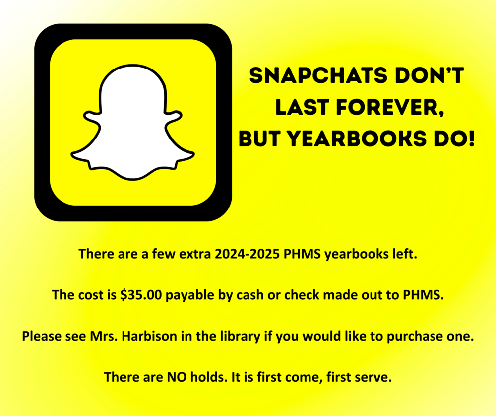 graphic for promoting MS yearbook sales