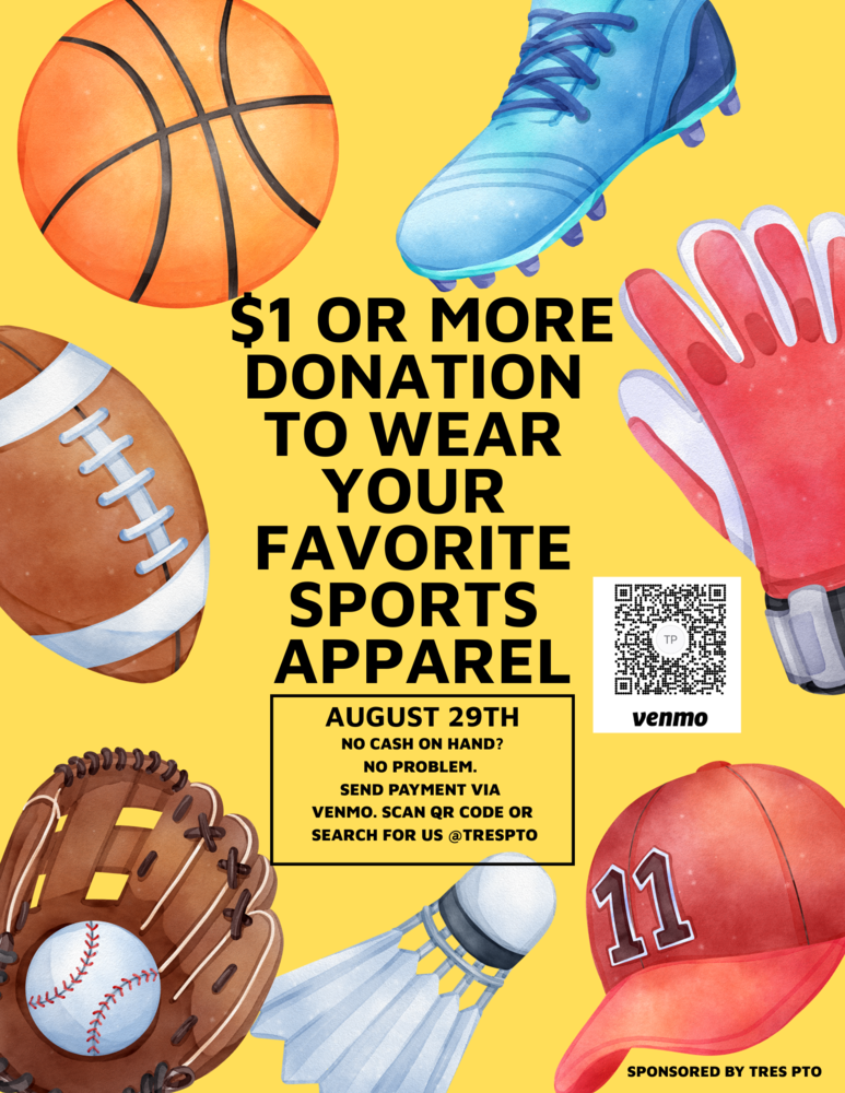 graphic with sports gear items and information for sports apparel day