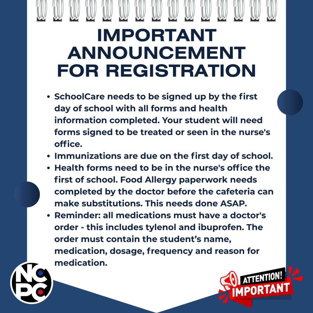 graphic with health registration information