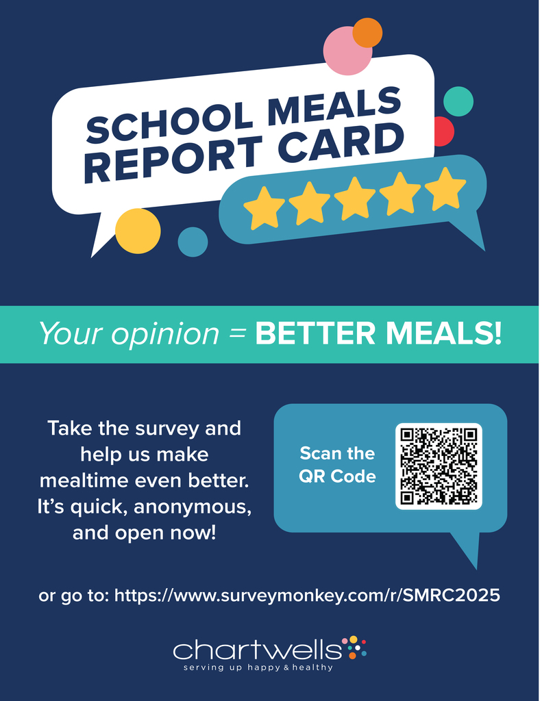graphic with information for the school meals survey