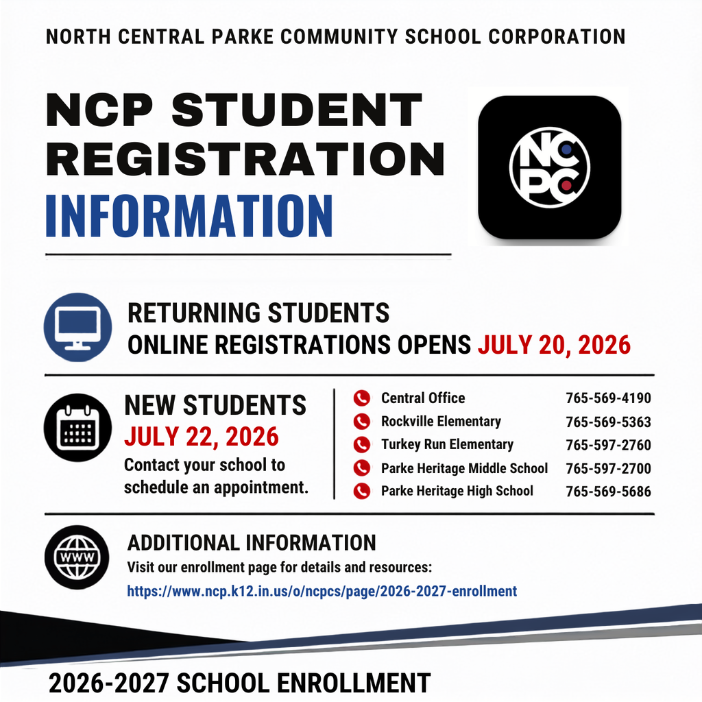 NCP 2026-2027 Student Registration Information