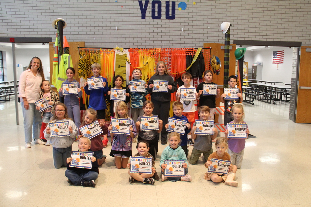 Character Builders of the week pose with Mrs. VanDeusen for a photo. 