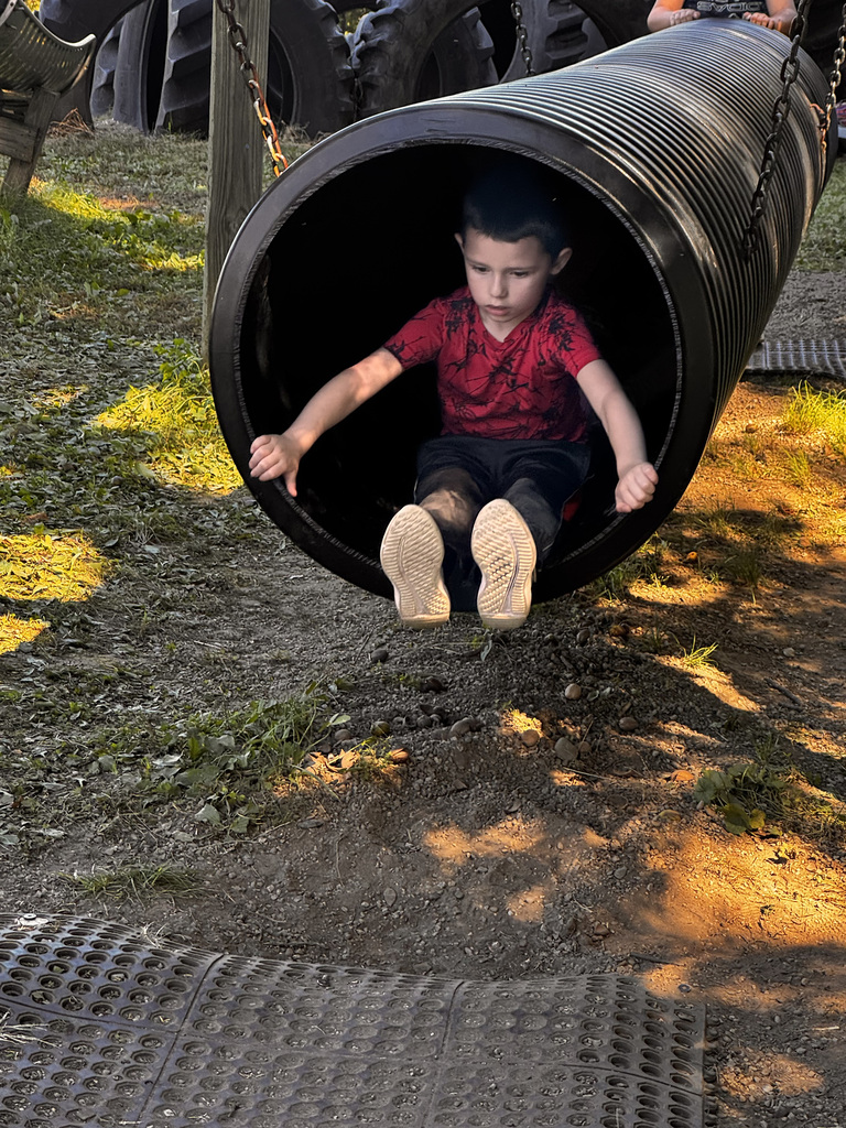 Student coming out of a tunnel.