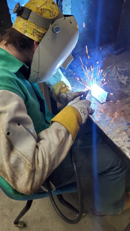 a welding student 