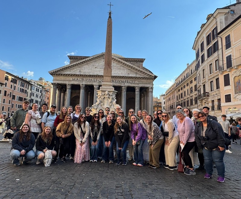 photo of students and adults in Italy