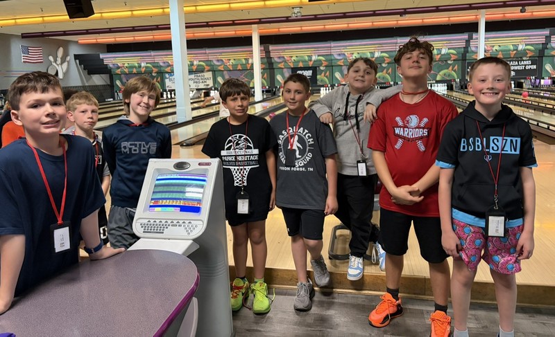 students at the bowling alley