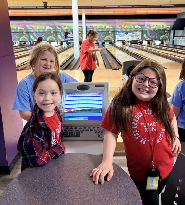 students at the bowling alley