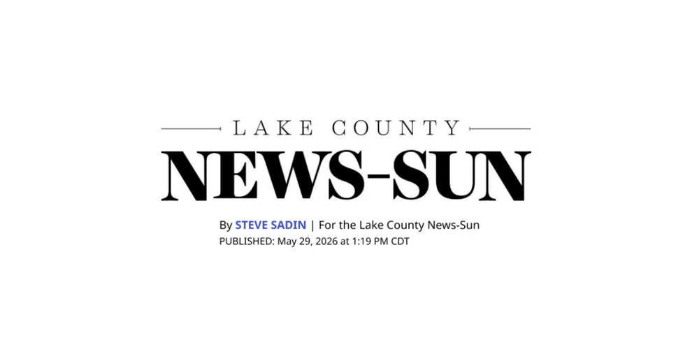 Lake County News-Sun masthead with byline reading "By Steve Sadin, Published May 29, 2026