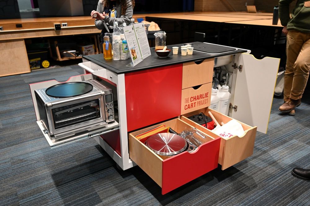 Charlie Cart on display with kitchen items