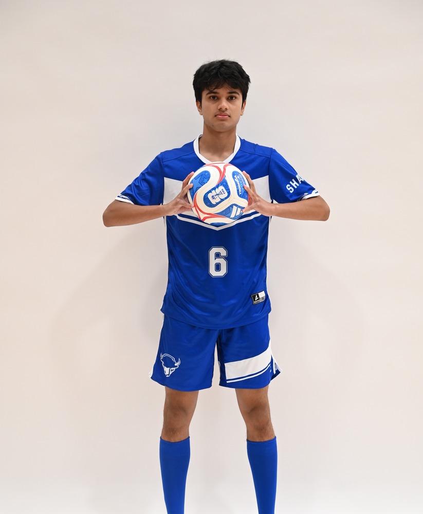 Rikhil Katpally holding a soccer ball