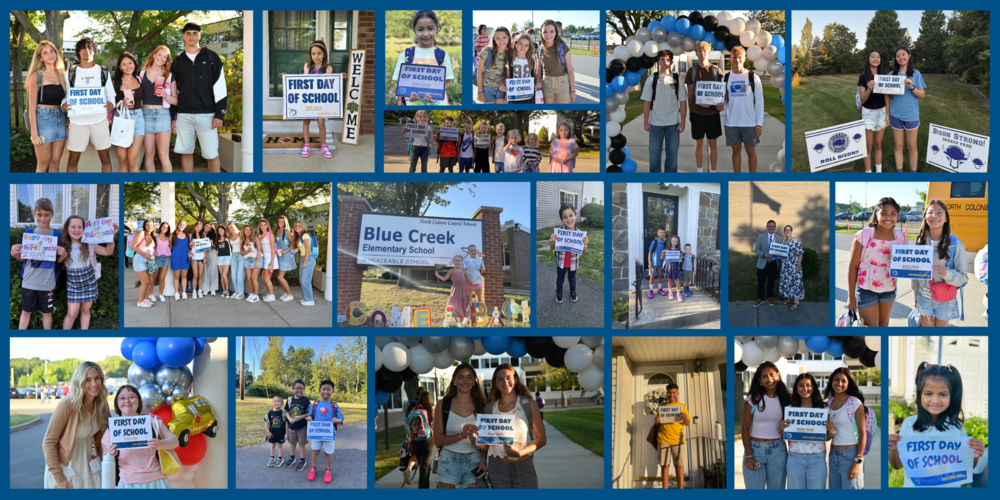 collage of first day photos