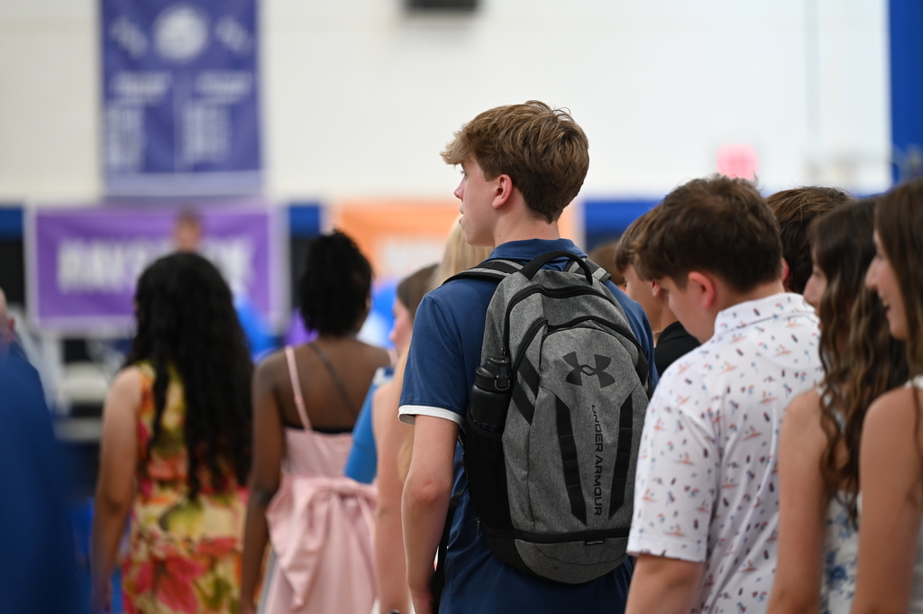 Student walking in 