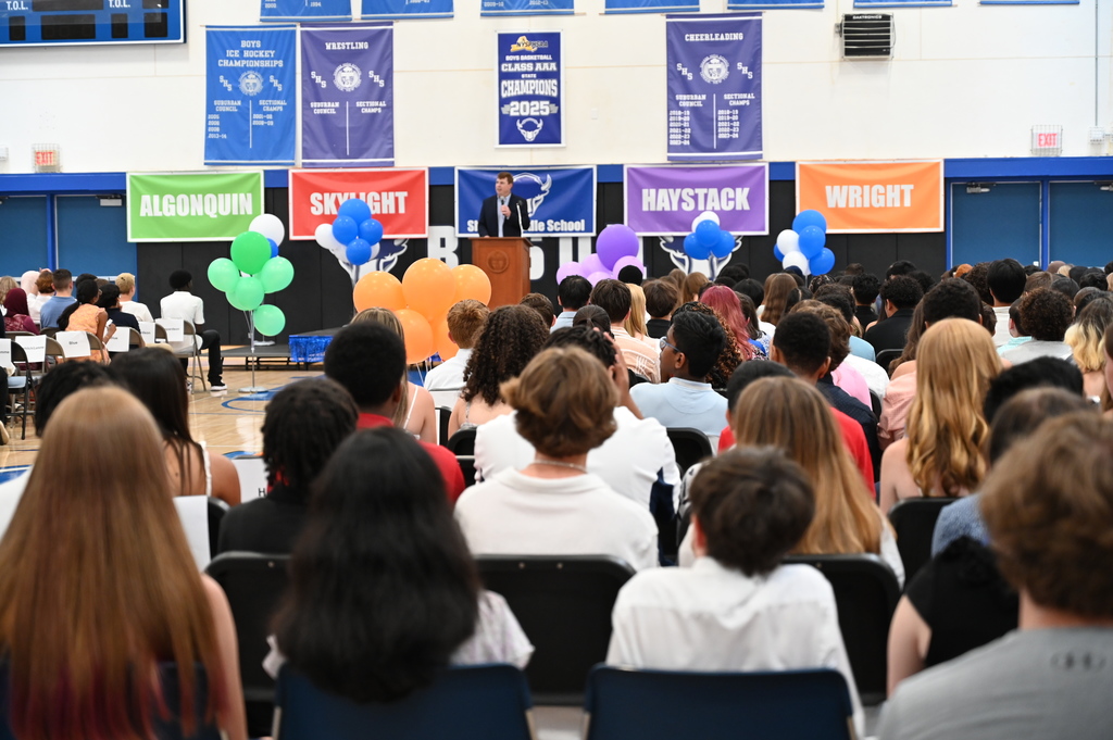 Students watching graduation