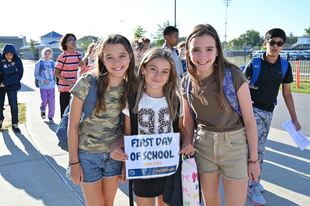Shaker Middle School Students on the first day.